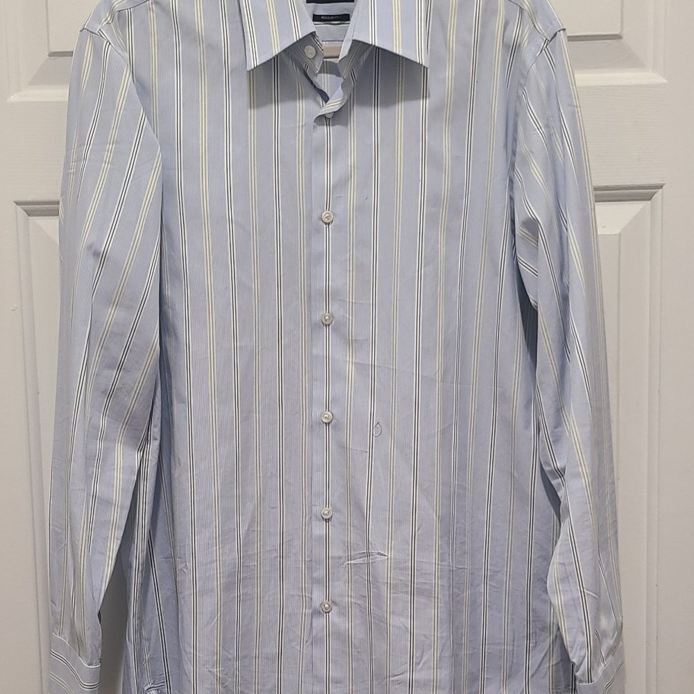 Hugo Boss Regular Fit Stripe Long Sleeve Button Up Shirt Large PO - Picture 3 of 5